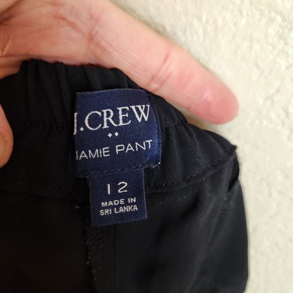 J. Crew Jamie Pull On Crepe Black Tapered Leg Pants Size 12 - Picture 6 of 11